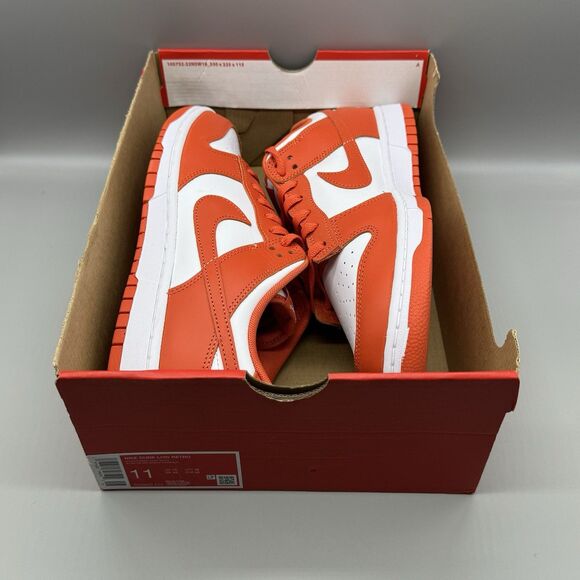 Nike Dunk Low Retro Cosmic Clay Sz 11 Orange White Syracuse Sneakers DV0833-114 - Picture 10 of 11